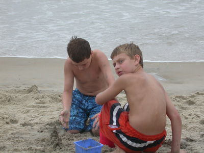 Andy and Josh at beach