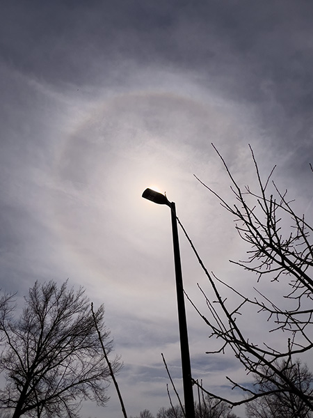 Sun ring during first partial phase