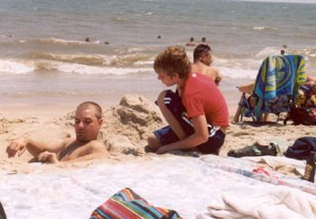 Andy in sand