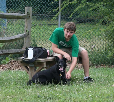 Andrew and Madison at doggie park