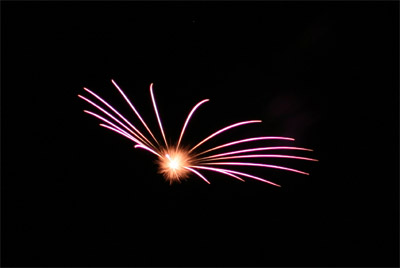 Post-drop fireworks