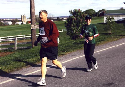 Monroe running the marathon