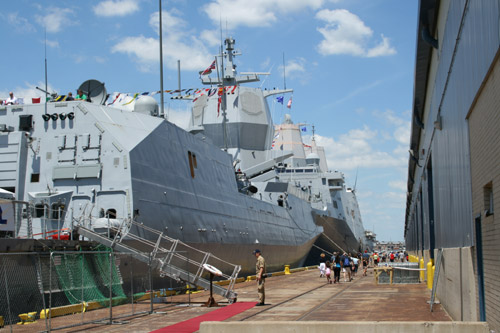 Navy ships at North Locust Point